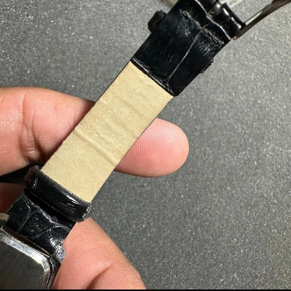 Figaro Milano Ladies Quartz Watch Diamon Bezel Silver Tone Black Strap Working - Picture 9 of 11